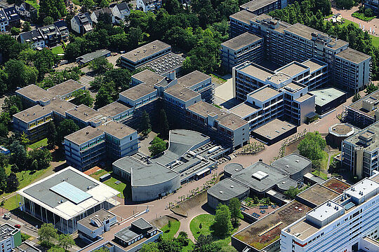 Luftaufnahme, Campus, HHU Düsseldorf, Unigelände, Universitätsgelände