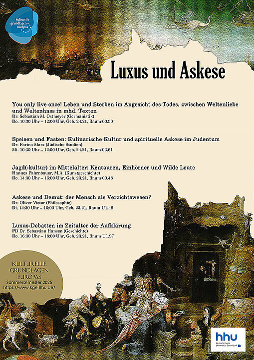 Seminarplakat mit Veranstaltungsterminen
