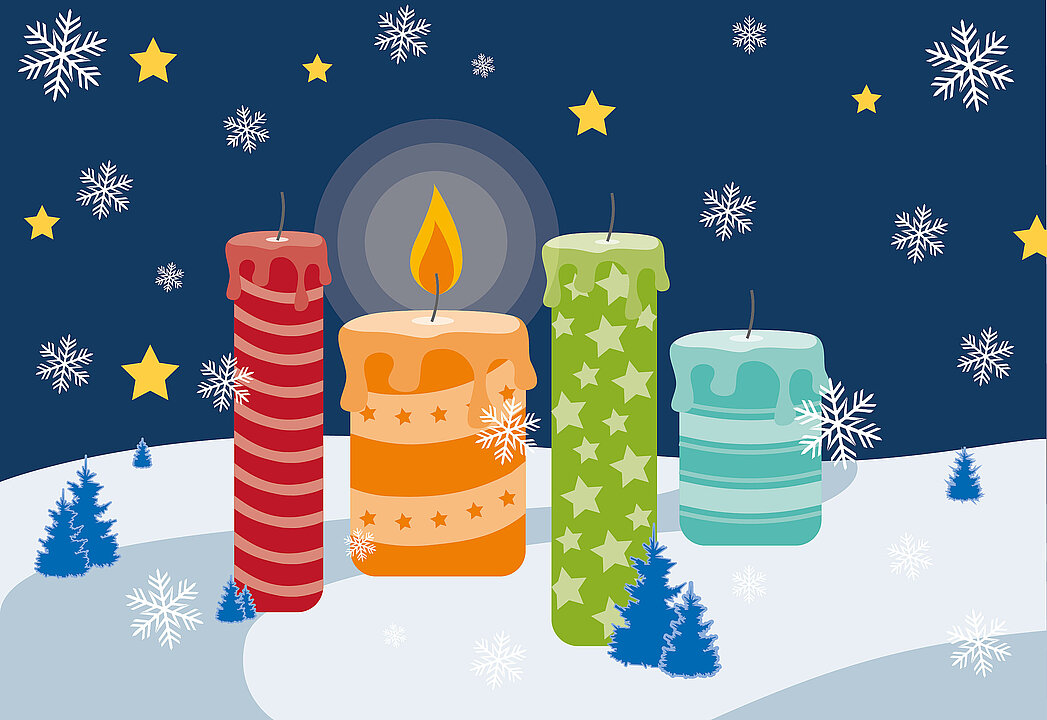Illustration HHU-Adventskranz